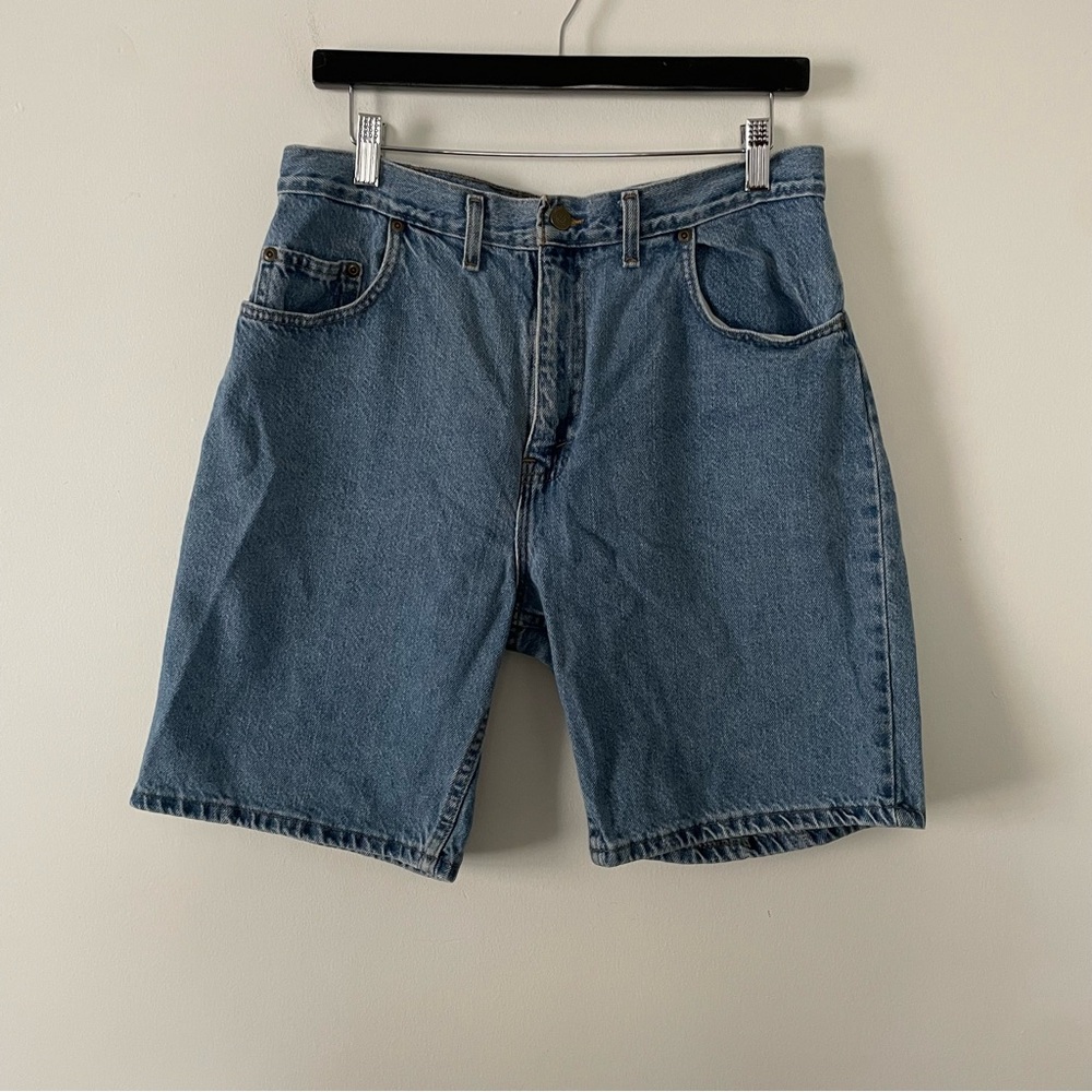 Vintage 90s Backroad Blues 9" Denim Jean Shorts Size 32